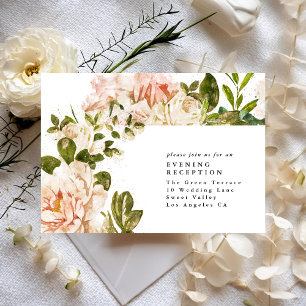 D'accompagnement Elégante carte de réception de mariage Rose romant