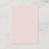 D'accompagnement Élégante carte de recette de calligraphie rose rou (Dos)