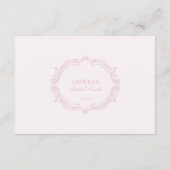 D'accompagnement Elégante carte de recette Fête des mariées rose ro (Dos)