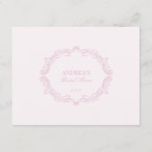 D'accompagnement Elégante carte de recette Fête des mariées rose ro (Dos)