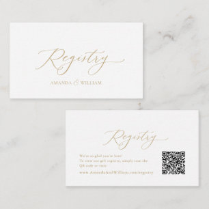 D'accompagnement Élégante carte de Registre Mariage de calligraphie