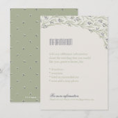 D'accompagnement Elégante carte d'information mariage fleurie et ru (Devant / Derrière)