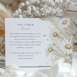 D'accompagnement Élégante carte d'information Mariage floral Wild D