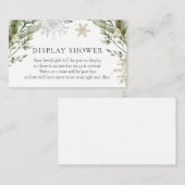 D'accompagnement Élégante carte d'insertion de douche d'hiver Flora (Devant / Derrière)