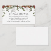 D'accompagnement Élégante carte d'insertion de douche d'hiver Flora (Devant / Derrière)