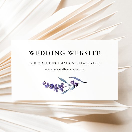 D'accompagnement Elégante carte du site web mariage de lavande fleu