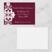D'accompagnement Elégante carte Mariage baroque (Devant / Derrière)