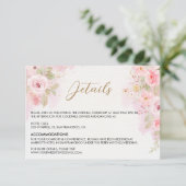 D'accompagnement Élégante carte mariage Rose (Debout devant)