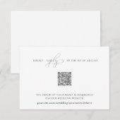 D'accompagnement Élégante carte Rsvp simple avec code QR (Devant / Derrière)