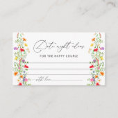 D'accompagnement Elégante douche nuptiale date nuit idées carte (Devant)