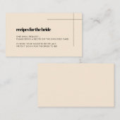 D'accompagnement Elégante et chic Douche nuptiale Carte de demande (Devant / Derrière)