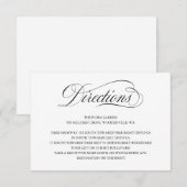 D'accompagnement Élégante Mariage de script Instructions Carte de b (Devant / Derrière)