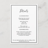 D'accompagnement Élégante Mariage moderne Détails Carte de boîtier (Devant)
