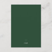 D'accompagnement Emerald Green Moderne QR Code Mariage Carte RSVP (Dos)