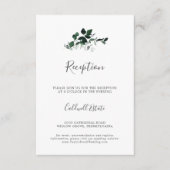D'accompagnement Emerald Greenery Mariage Réception Insertion Carte (Devant)