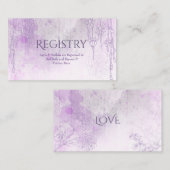 D'accompagnement Enchanter la carte de Registre Mariage violet (Devant / Derrière)