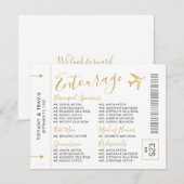 D'accompagnement Entourage Insérer Thème Voyage Carte d'embarquemen (Devant / Derrière)