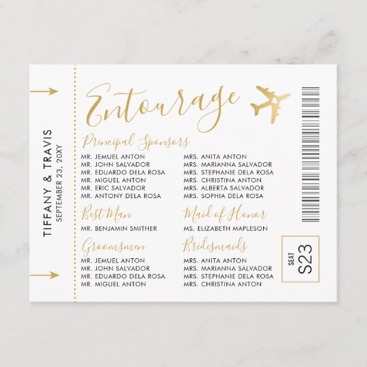 D'accompagnement Entourage Insérer Thème Voyage Carte d'embarquemen (Devant)