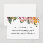 D'accompagnement Enveloppe de carte d'insertion tropicale (Devant / Derrière)