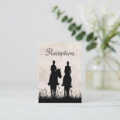 D'accompagnement Équitation Équestre Carte de réception de mariage  (Debout devant)