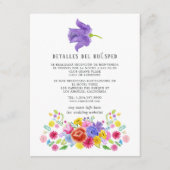 D'accompagnement Espagnol Floral Fiesta Détails de l'invité Carte d (Devant)