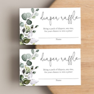 D'accompagnement Eucalyptus baby shower carte de tombola de couche