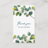 D'accompagnement Eucalyptus branche verte merci carte boîtier (Devant)