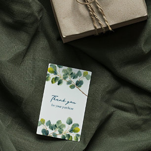 D'accompagnement Eucalyptus branche verte merci carte boîtier