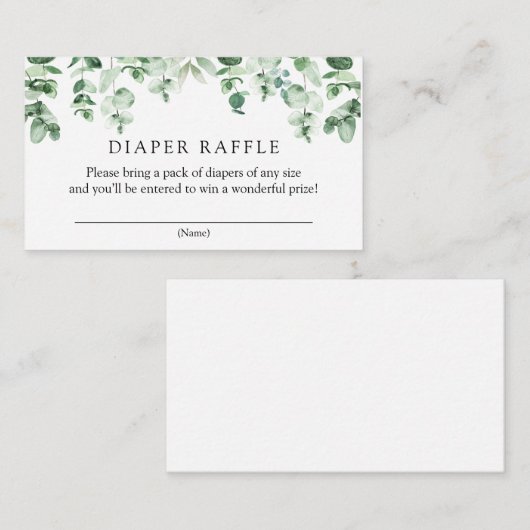 D'accompagnement Eucalyptus Déchets Carte d'insertion (Devant / Derrière)