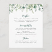 D'accompagnement Eucalyptus Greenery Détails du Mariage Carte de bo (Devant)