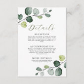 D'accompagnement Eucalyptus Mariage Détails Carte de boîtier (Devant)