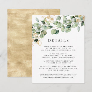 D'accompagnement Eucalyptus Mariage Détails du client Carte de boît