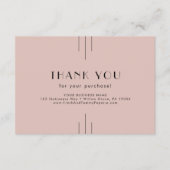D'accompagnement EVERLY Art Déco Carte de remerciement de commande (Devant)