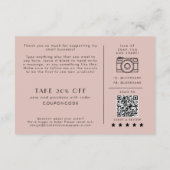 D'accompagnement EVERLY Art Déco Carte de remerciement de commande (Dos)