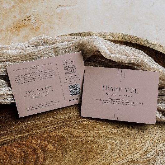 D'accompagnement EVERLY Art Déco Carte de remerciement de commande