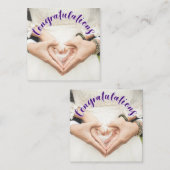 D'accompagnement FÉLICITATIONS Texte de superposition Violet Carte (Devant / Derrière)