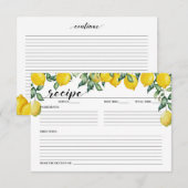 D'accompagnement Fête des mariées de la carte de recettes citrons (Devant / Derrière)