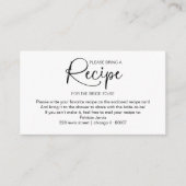 D'accompagnement Fête des mariées Recette Demande de carte Insertio (Devant)