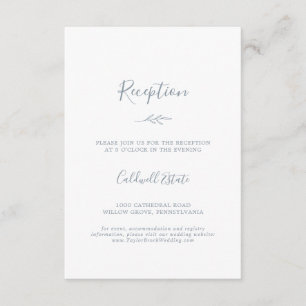 D'accompagnement Feuille minimale   Carte d'insertion Dusty Blue Re