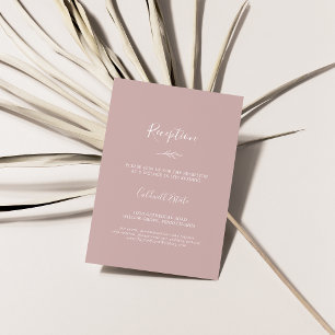 D'accompagnement Feuille minimale   Dusty Rose Réception Carte de b
