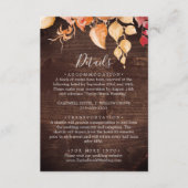 D'accompagnement Feuilles automnales | Carte de boîtier Rustic Wood (Devant)