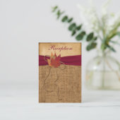 D'accompagnement Feuilles d'automne, carte de boîtier de Burlap FAU (Debout devant)