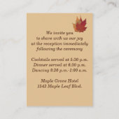 D'accompagnement Feuilles d'automne, carte de boîtier de Burlap FAU (Dos)