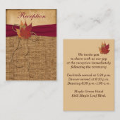 D'accompagnement Feuilles d'automne, carte de boîtier de Burlap FAU (Devant / Derrière)