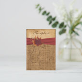 D'accompagnement Feuilles d'automne, carte de boîtier de Burlap FAU (Debout devant)