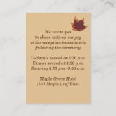 D'accompagnement Feuilles d'automne, carte de boîtier de Burlap FAU (Dos)