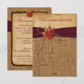 D'accompagnement Feuilles d'automne, FAUX Burlap Carte de boîtier - (Devant / Derrière)