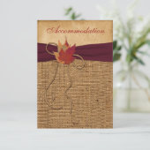 D'accompagnement Feuilles d'automne, FAUX Burlap Carte de boîtier - (Debout devant)