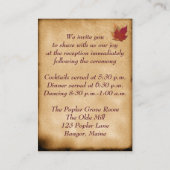 D'accompagnement Feuilles d'automne, FAUX Burlap Carte de boîtier - (Dos)