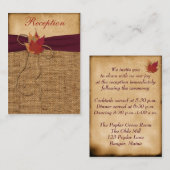 D'accompagnement Feuilles d'automne, FAUX Burlap Carte de boîtier - (Devant / Derrière)